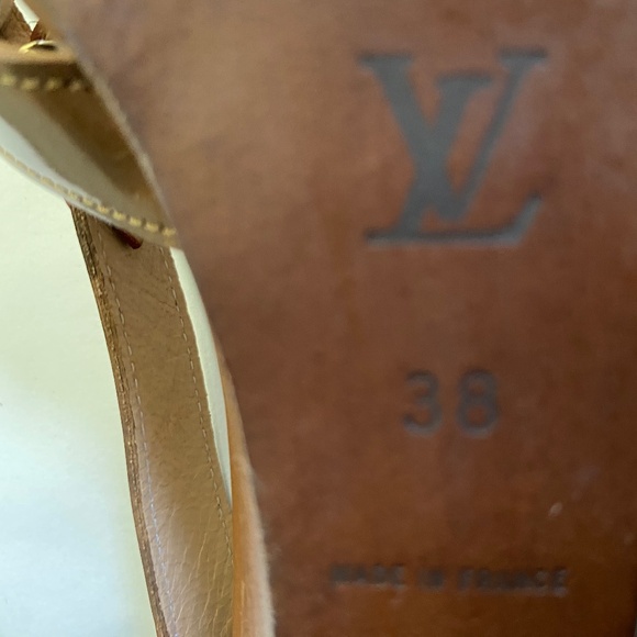 Louis Vuitton - Brown Leather Slingback Heels - Picture 10 of 10